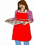 Vrouw koekjes bakken