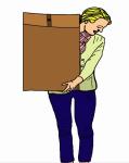 Woman Carrying Box