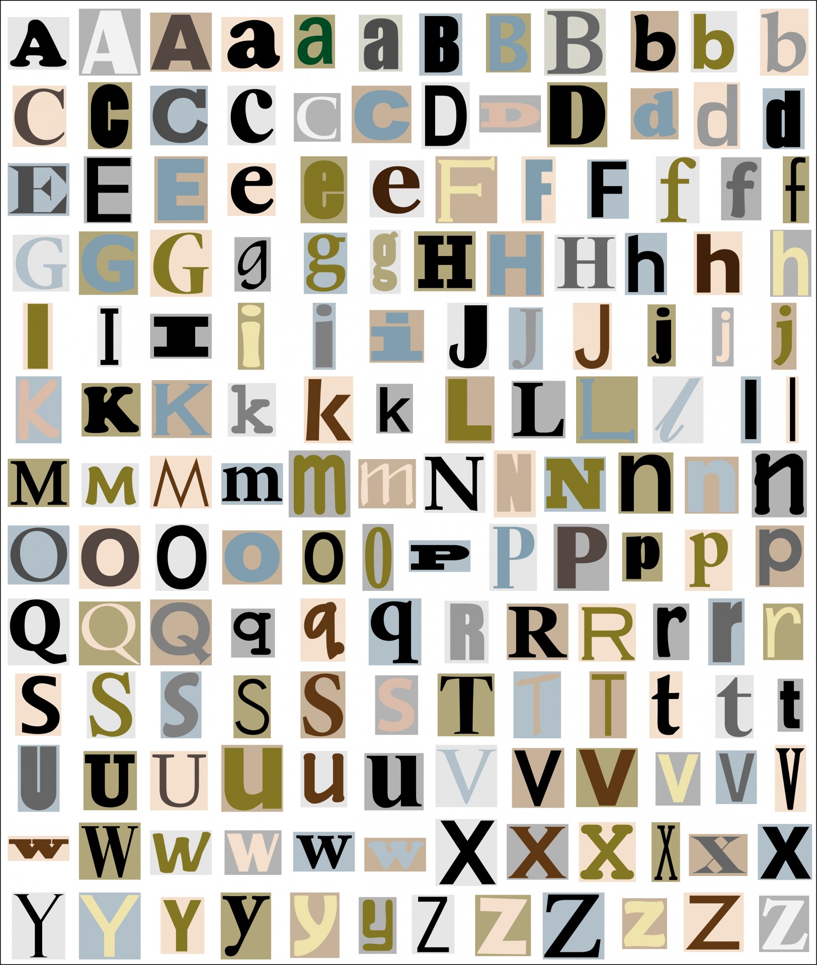 Alphabet Letters From Magazine