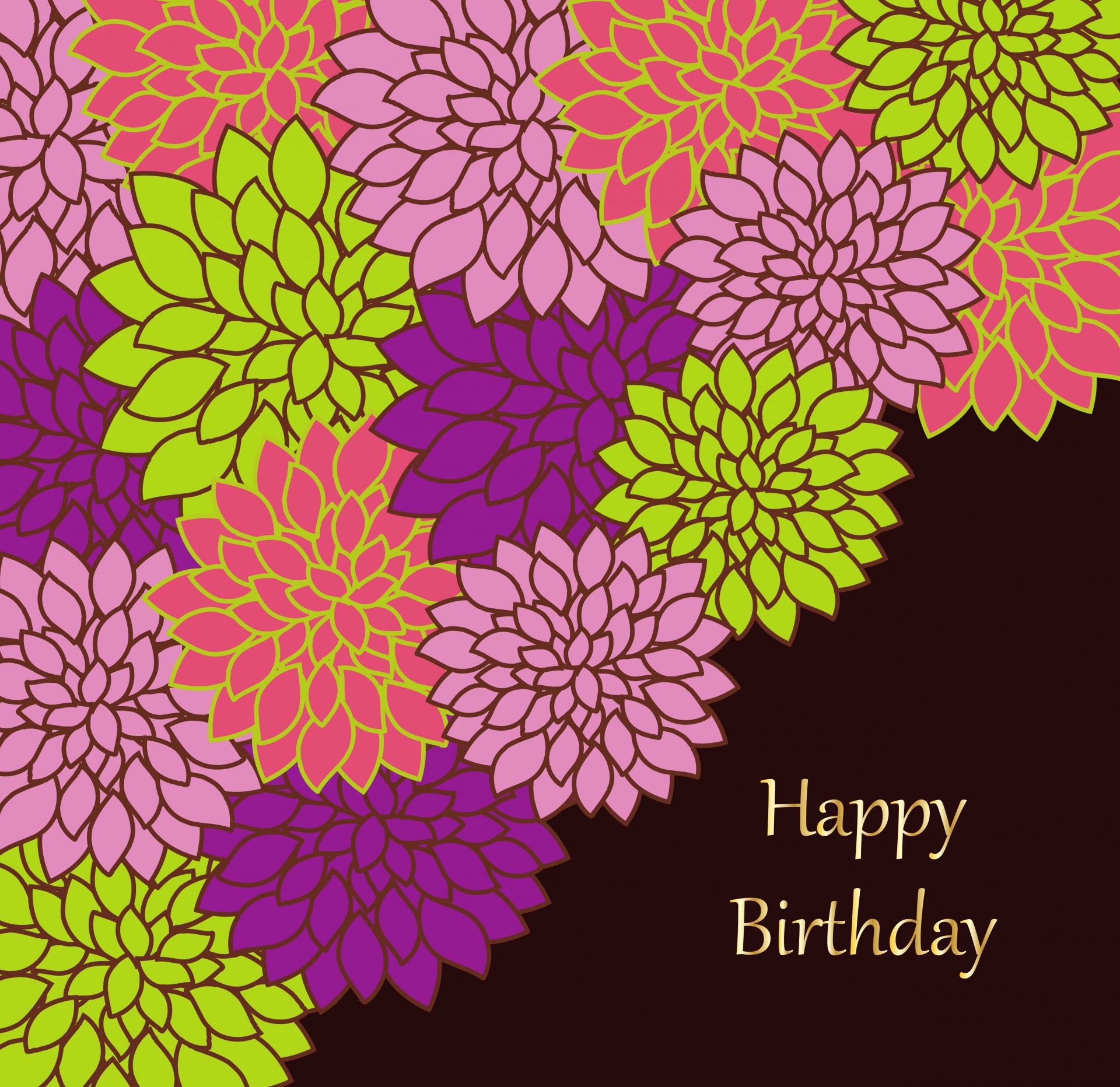 Floral Birthday Card Template Free Stock Photo - Public Domain Pictures