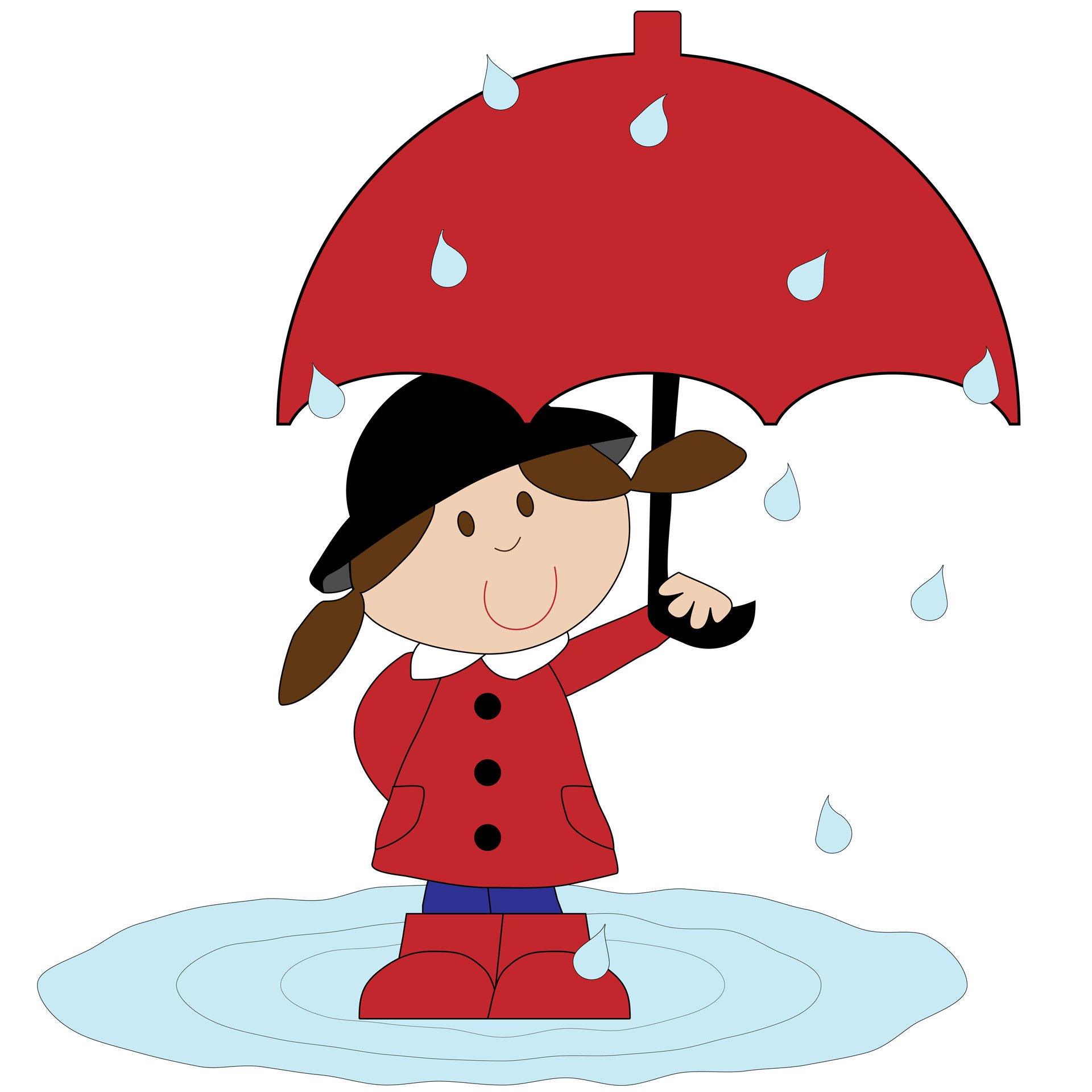 Madchen Mit Regenschirm Kostenloses Stock Bild Public Domain Pictures