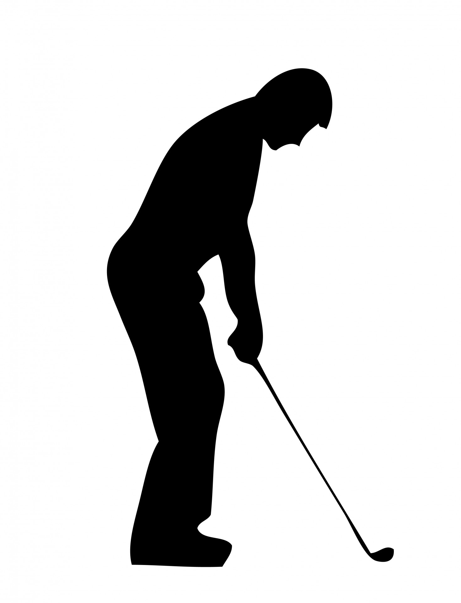 Golf Player Silhouette Clipart