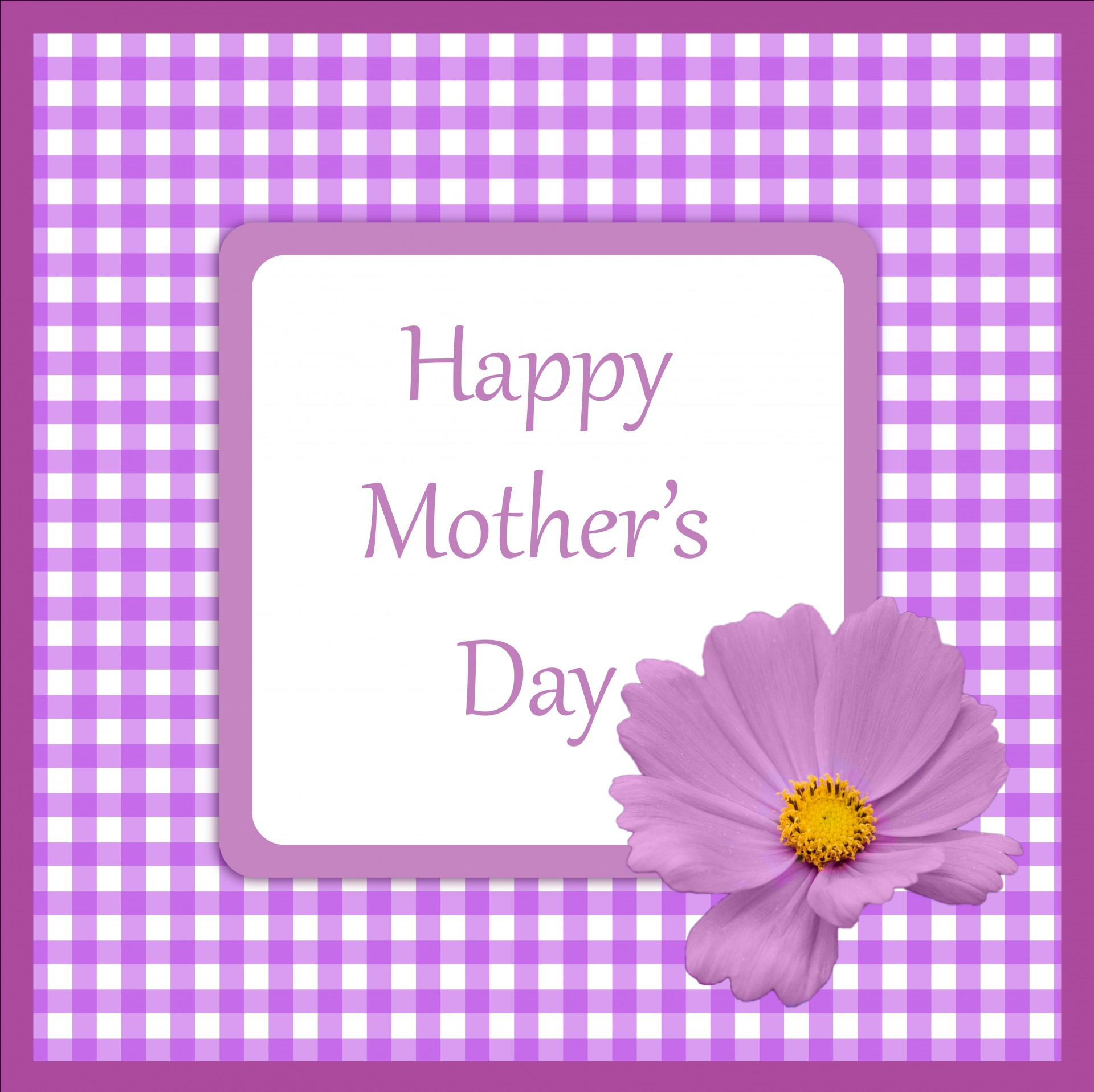 Mother's Day Gingham Card