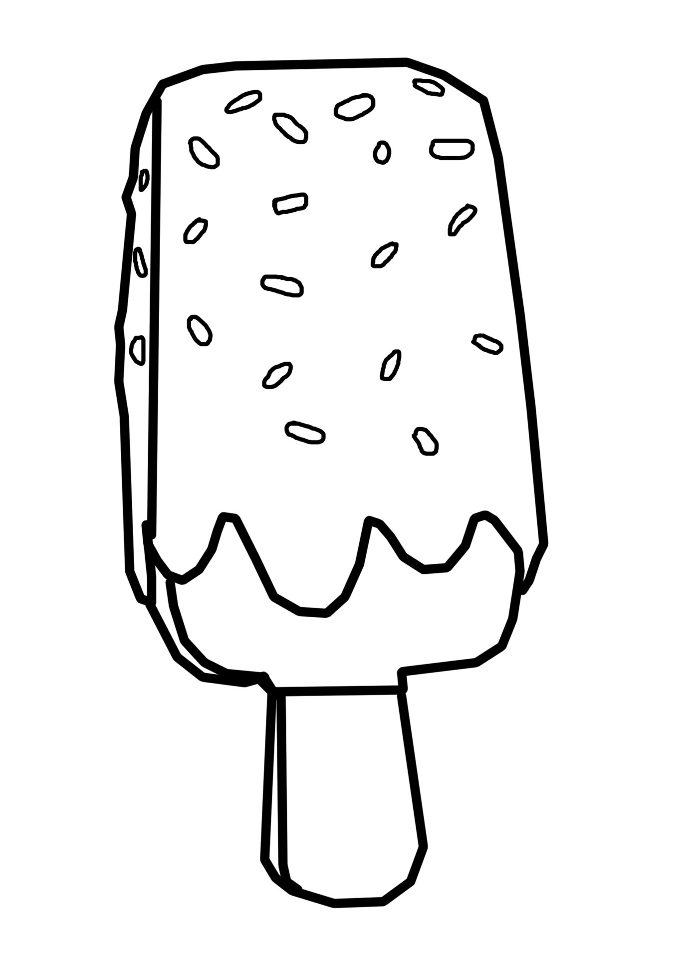Popsicle Printable Coloring Page - Printable Templates