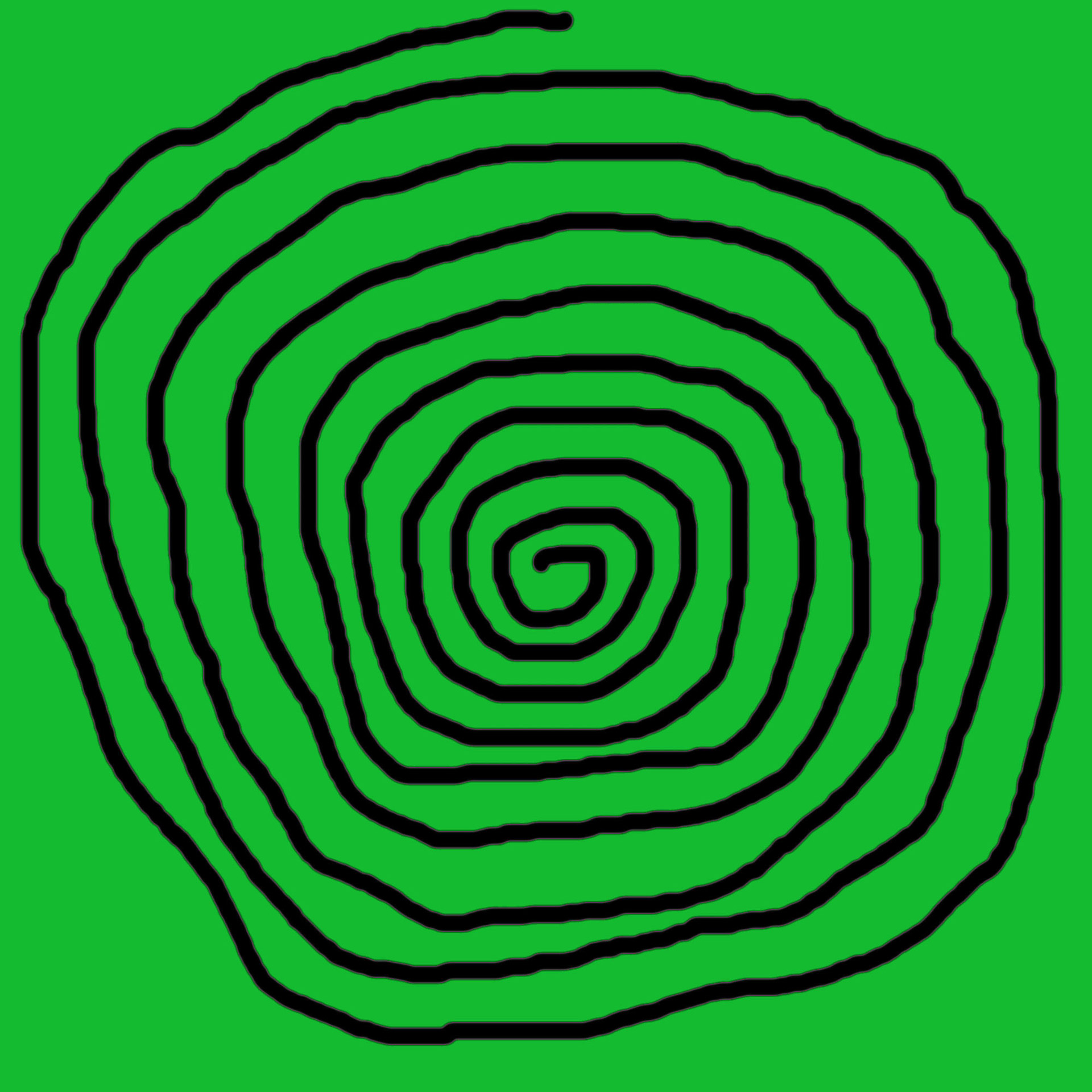 Spiral With Green Background