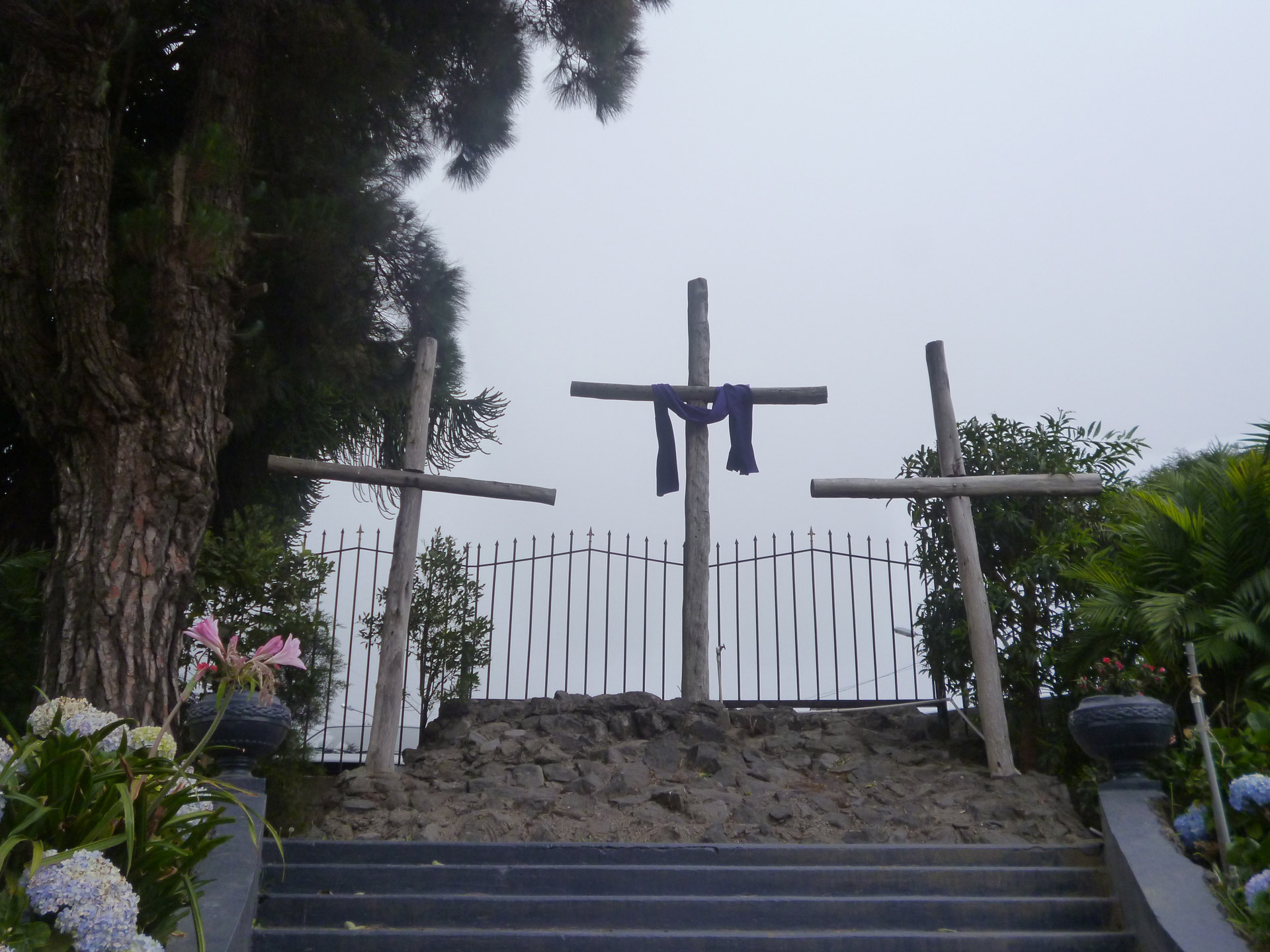 Three Crosses On A Hill