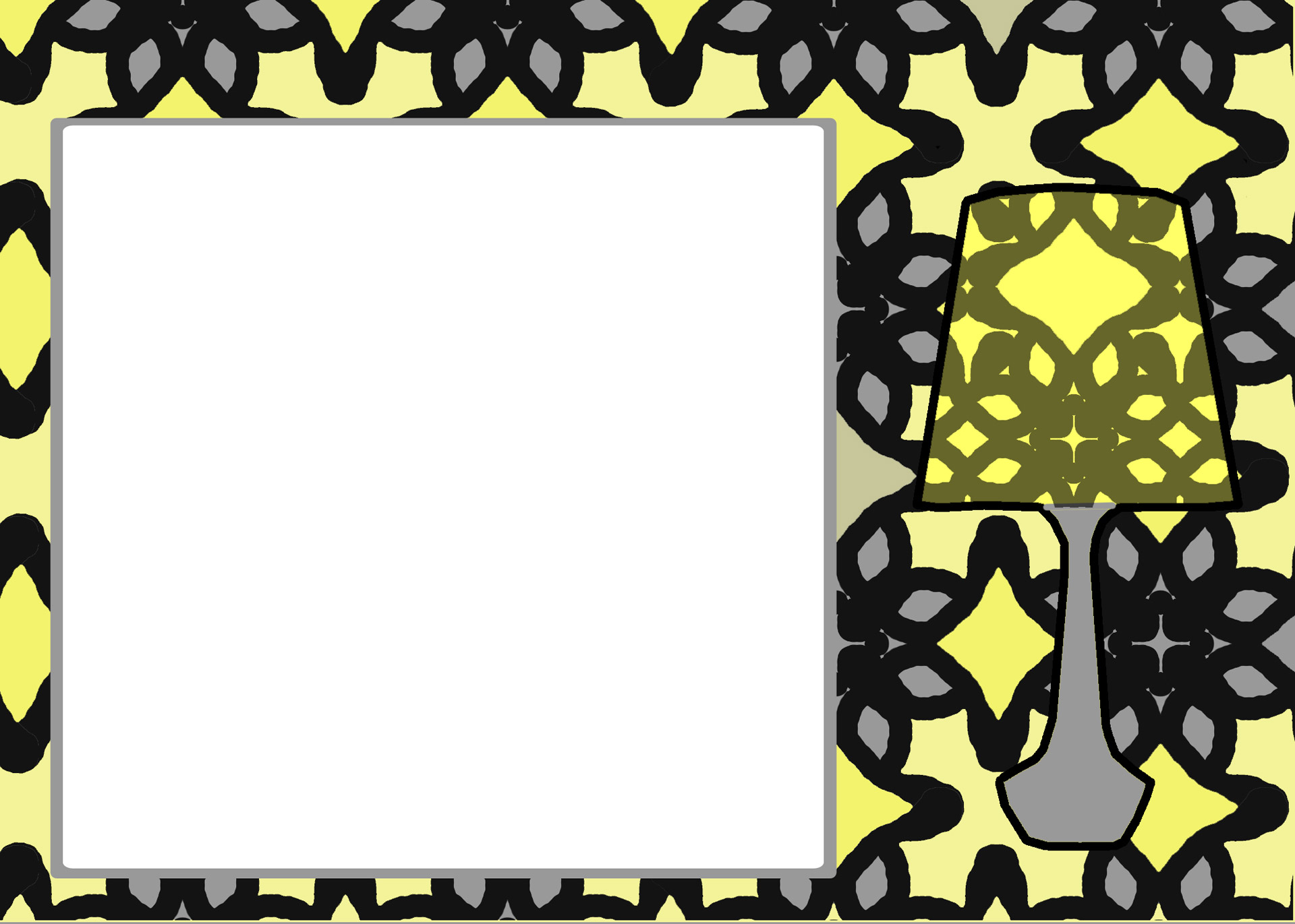 Yellow & Black Lamp Card