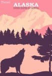 Плакат о путешествии на Аляску