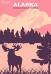 Affiche de voyage de l'Alaska