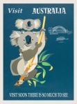 Ausztrália retro utazási poszter