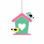 Uccelli e Birdhouse Clipart