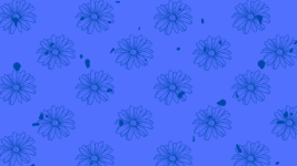 Fondo floral margarita azul