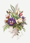 Buquê de flores arte vintage