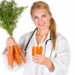 Doctor Holding Carrots