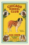 Affiche vintage d'exposition canine