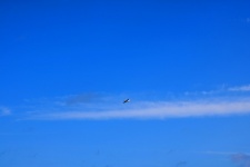 Avión de ala fija volando en el cielo