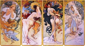 Femeie Art Nouveau Art Vintage