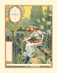 Nő naptár kert vintage