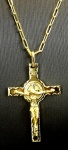 Pandantiv cu colier cu crucifix de aur
