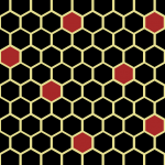 Hexagon Honeycomb Retro Pattern