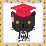 Poster de absolvent de pisică