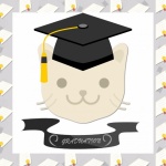 Affiche de diplômé de chat