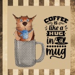 Poster di caffè gatto carino