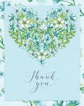 Flower Heart Thank You Card
