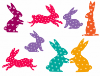 Collection de lapins de Pâques