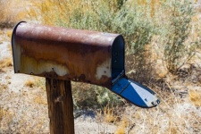 Rusty Metal Mailbox