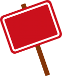 Blank red sign