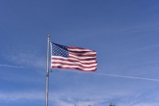 American Flag Flying Unfurled