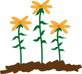 Trei Floarea Soarelui Ilustrație