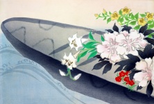 Cartel antiguo de arte japonés