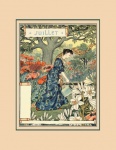 July Garden Antique Print