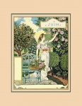 June Garden Antique Print