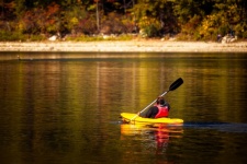 Kayaking in autumn