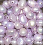 Perles d'eau douce lilas