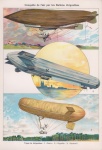 Arte vintage do dirigível Zeppelin