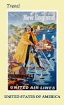 Винтажный туристический плакат Новой Анг