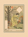 November Garden Antique Print