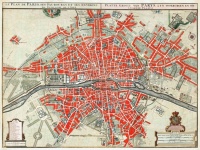 Mappa della città vintage di Parigi