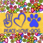 Affiche Peace Love Dogs
