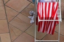 Red And White Striped Towel