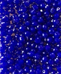 Perles de verre en cristal bleu royal