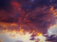 Solnedgång himmel moln