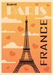 Cestování Paříž Francie plakát
