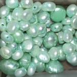 Perlas de agua dulce turquesas