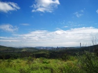 View of pretoria city from a field