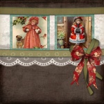 Vintage Little Girls Christmas Free Stock Photo - Public Domain Pictures